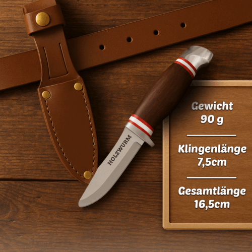 HOLZWURM Kinder-Schnitzmesser in Leder-Tasche – Bild 2