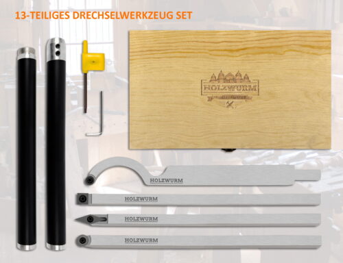 HOLZWURM Drechseleisen Set mit Hartmetall-Schneidplatten – Bild 3