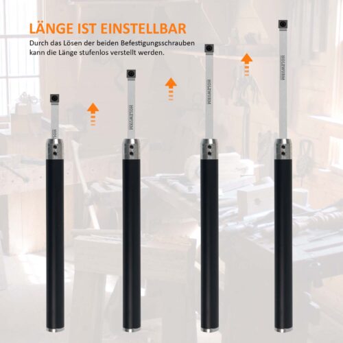HOLZWURM Drechseleisen Set mit Hartmetall-Schneidplatten – Bild 4